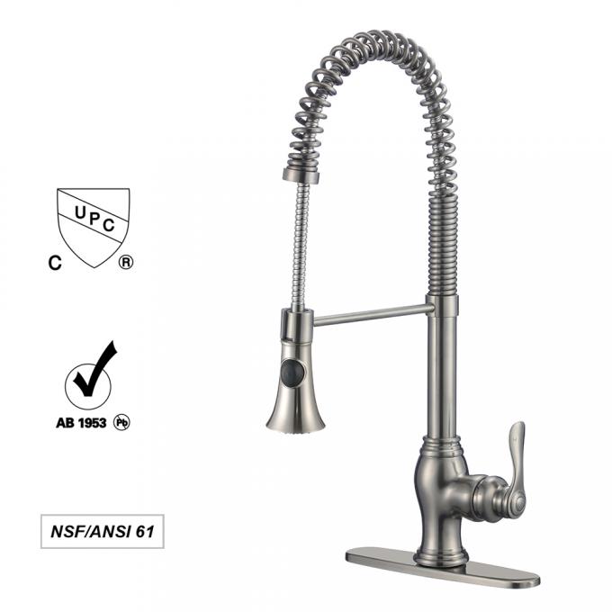 De CUPC Goedgekeurde Chrome-de Gootsteentapkranen van de MessingsWaterkracht trekken Waterkraan terug