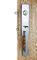 Satine nikkel ingangsdeursleutel met hefboom binnenkant Twee bouten