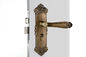 Kamerdeur Mortise Lock Set 250x62mm Plaat Antiek Geel Brons