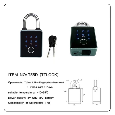 Weerbestendig Smart Keyless Touchscreen Bluetooth Waterdicht hangslot Voor buitengate