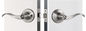 Tubulaire sloten van zilveren zinklegering voor zowel links als rechtshandige deuren