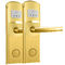 Moderne Zinklegering Elektronisch Door Lock Card / Sleutel Open Met PVD Gold Finishing