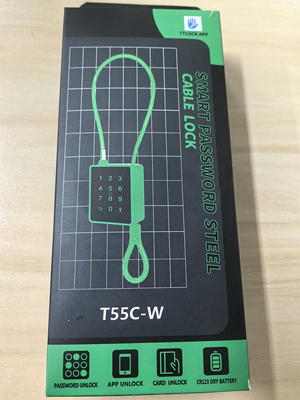 Sleutelvrij slim ophangslot buiten met 4mm kabel en APP-controle waterdicht IP65