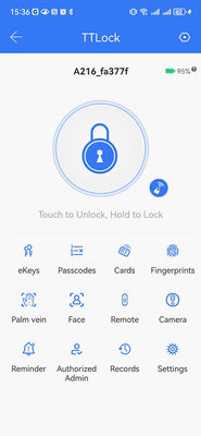 Video Cat Eye Palm Vein / Face Unlocking Wifi Smart Lock Aluminium IP65