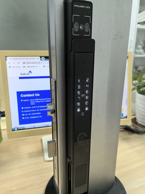 Zwarte slimme deurknop Palmven / gezichtsherkenning / Video Cat Eye IP65