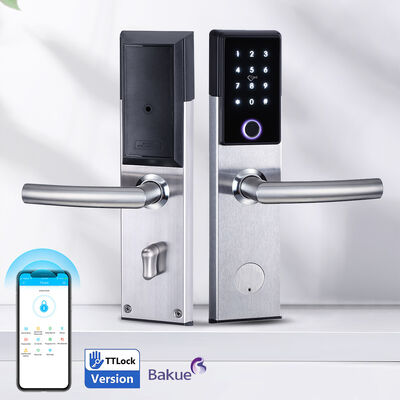 Afgeschakeld 120min Smart Door Lock Geverfd Veilige Toegang Bluetooth WiFi Code Kaart Mechanische Sleutel Opties