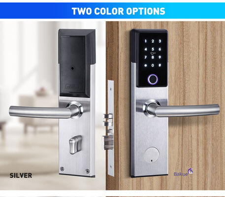 Bluetooth brandwerende slimme deurslot Zwart Zilver met Kaart Code Vingerafdruk APP WiFi Bruto Gewicht 285Kg Veilig Toegangssysteem