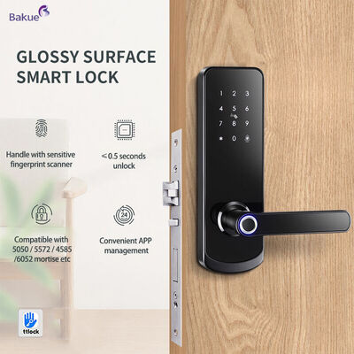 Brandbestendig 60min Fits Doordikte 38 tot 50mm 60min Brandbestendig Smart Door Lock met WiFi eKey APP Remote Control Access Management Device
