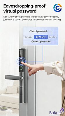 Aluminum Fringerprint Door Lock Featuring 4pcs AA Battery Operated Access Control System for Enhanced Protection Smart Digital Door Lock