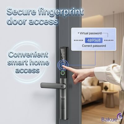 Aluminum Fringerprint Door Lock Featuring 4pcs AA Battery Operated Access Control System for Enhanced Protection Smart Digital Door Lock