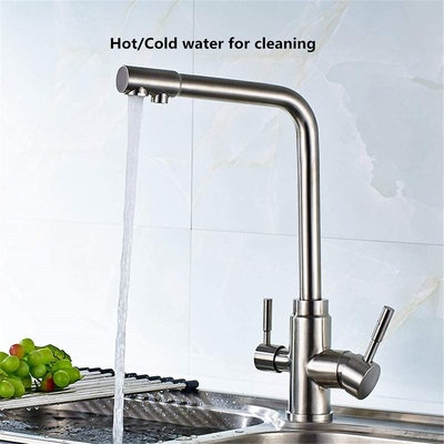 3 in 1 van het de Tapkraanmessing van de Waterzuiveringsinstallatie Opgezet het Roestvrije staalh330 XW200mm Dek