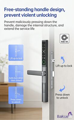 APP Blue Tooth Wachtwoord WiFi Kaart Mechanische Sleutel Ontgrendelingsmethode Slimme Digitale Deurslot Met 4 stuks AA Batterij voor Beveiligingsmanagementsysteem